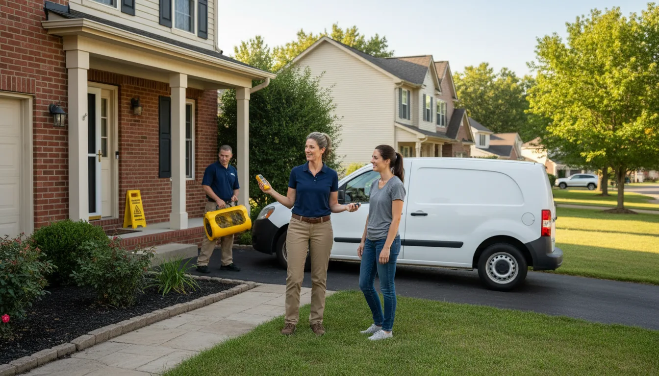 Residential water damage restoration in Topeka, IL